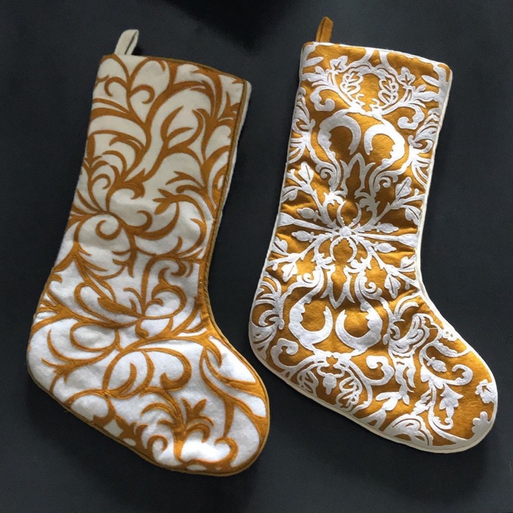 Ivory & Mustard Holiday Stockings